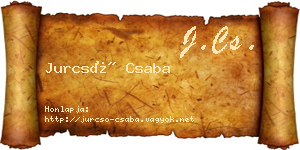 Jurcsó Csaba névjegykártya