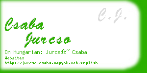 csaba jurcso business card